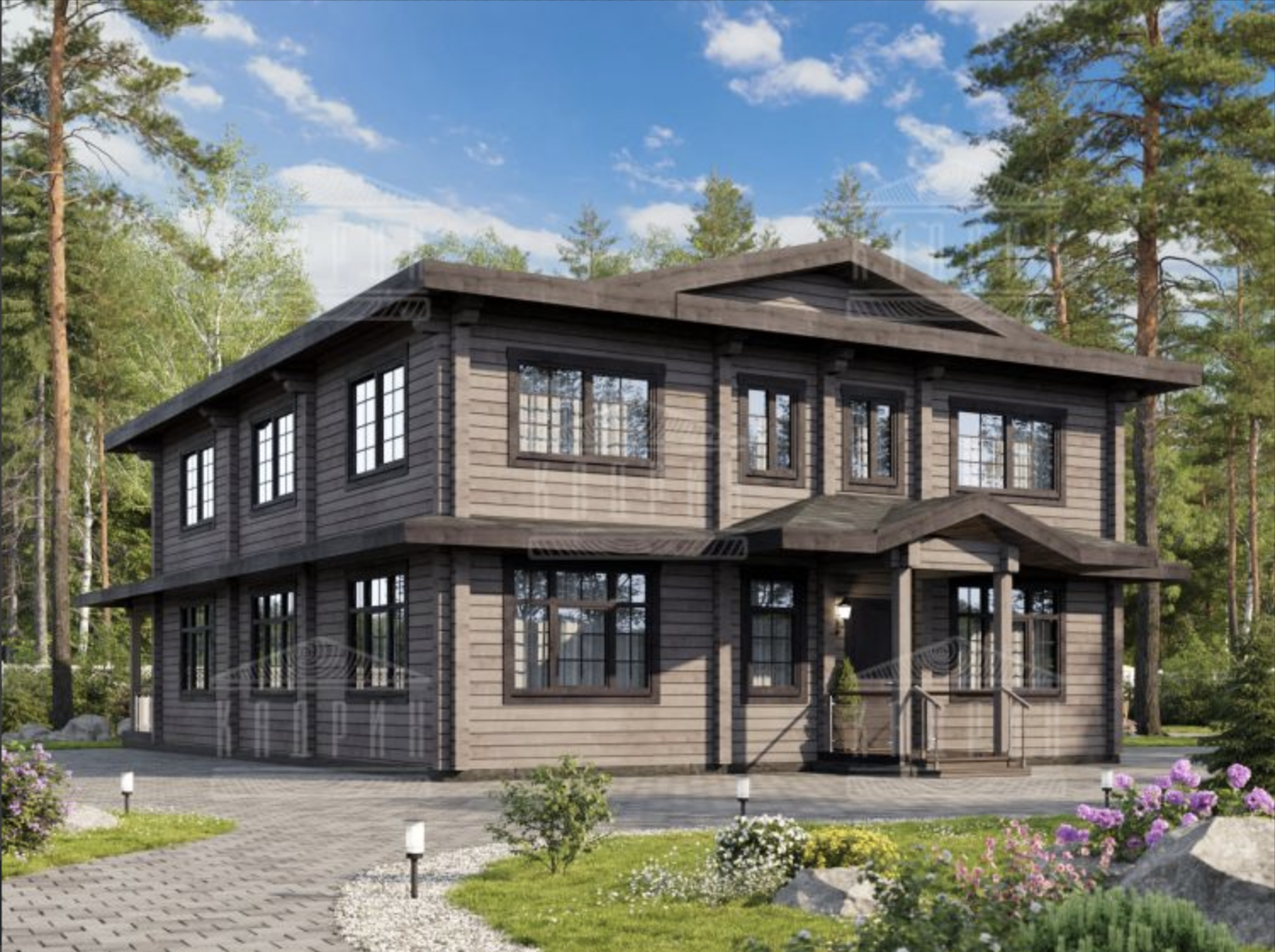 дома из брусьев